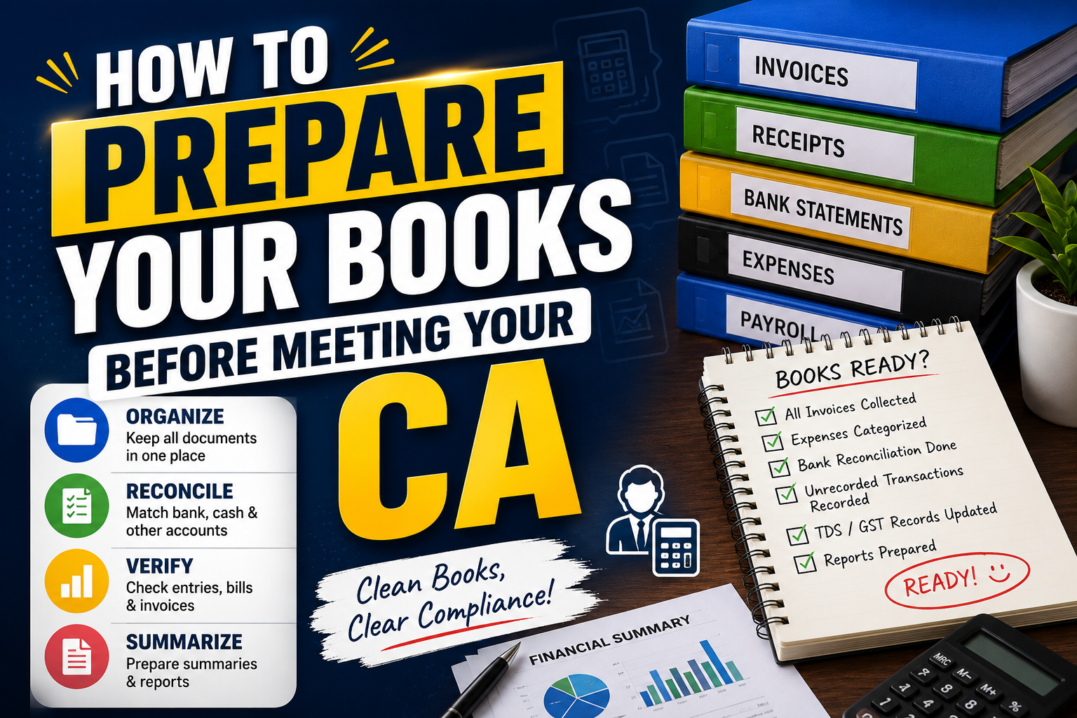 How To Prepare Your Books Before Meeting Your CA